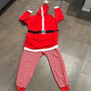 Joe Boxer Red and White Christmas Pajama Onesie